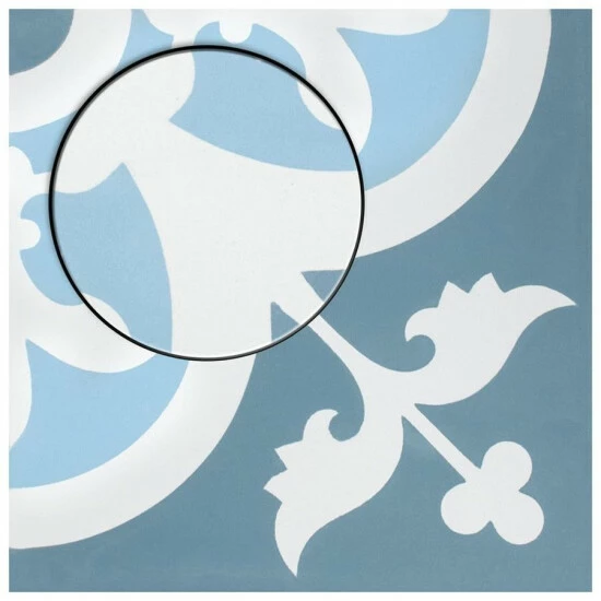 New π€© Merola Tile Cemento Empress Ocean Encaustic 7.86" X 7.86" Cement Handmade Floor And Wall Tile - Case (12 Tiles) π - Image 3