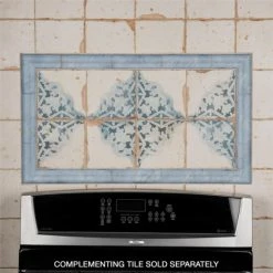 Outlet π₯° Merola Tile Artisan Azul 2" X 6.5" Ceramic Moldura Wall Trim Tile - (1 Tile) π₯