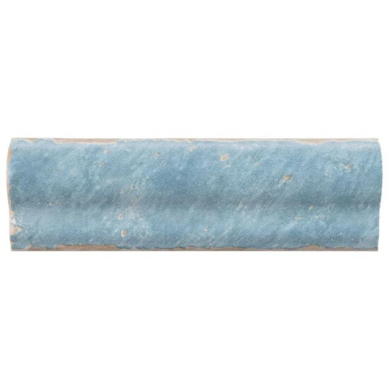 Outlet π₯° Merola Tile Artisan Azul 2" X 6.5" Ceramic Moldura Wall Trim Tile - (1 Tile) π₯ - Image 2