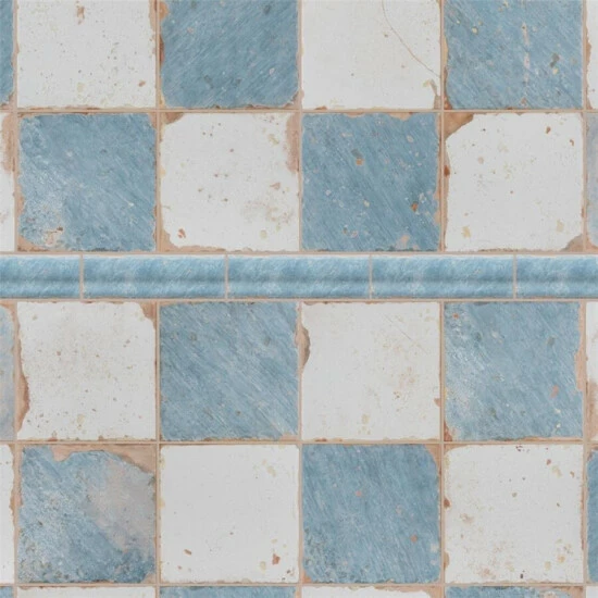 Outlet π₯° Merola Tile Artisan Azul 2" X 6.5" Ceramic Moldura Wall Trim Tile - (1 Tile) π₯ - Image 6