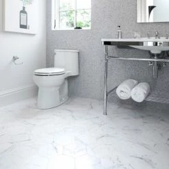 Best deal 🛒 Merola Tile Classico Carrara Hexagon 7" X 8" Porcelain Floor And Wall Tile ✔️