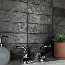 Budget 🥰 Merola Tile Kings Raku Black 7-7/8" X 15 3/4" Ceramic Wall Tile 😍