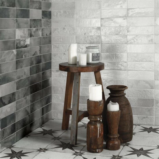 Budget π₯° Merola Tile Kings Raku Black 7-7/8" X 15 3/4" Ceramic Wall Tile π - Image 8