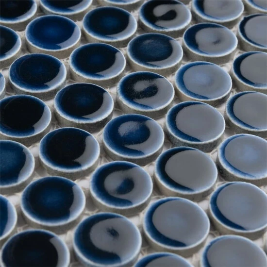 Deals π Merola Tile Hudson Penny Round Midnight 12" X 12-5/8" Porcelain Floor And Wall Mosaic Tile β€οΈ - Image 5