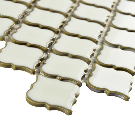 Cheapest π Merola Tile Hudson Tangier Snowcap White 12.38" X 12.5" Porcelain Mosaic Tile π - Image 3