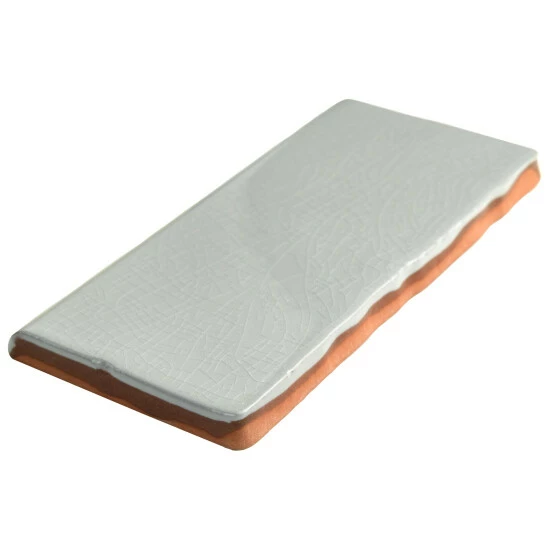 Hot Sale π₯° Merola Tile Antic Craquelle Gris Soho Bullnose 3" X 6" Ceramic Subway Wall Trim Tile - (1 Tile) β - Image 4