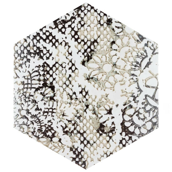 Best reviews of π Merola Tile Inedita Hex White 9-7/8" X 11-1/4" Porcelain Floor And Wall Tile - Case (17 Tiles) - Case (17 Tiles) π - Image 2