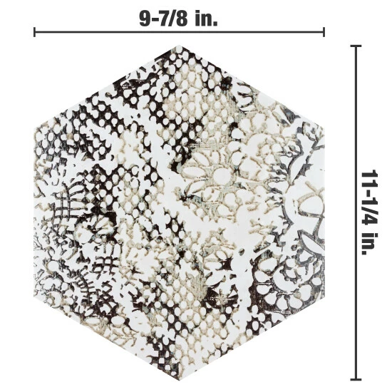 Best reviews of π Merola Tile Inedita Hex White 9-7/8" X 11-1/4" Porcelain Floor And Wall Tile - Case (17 Tiles) - Case (17 Tiles) π - Image 5