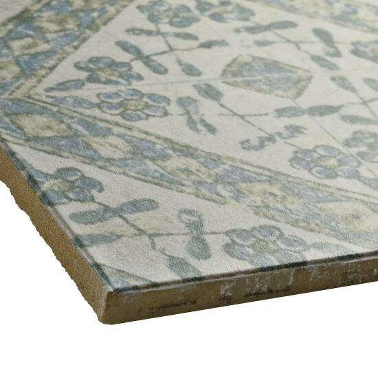 Deals π Merola Tile Klinker Retro Blanco Bergenia Encaustic 12.75" X 12.75" Ceramic Floor And Wall Quarry Tile π - Image 2