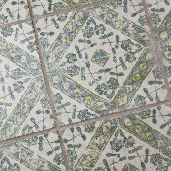 Deals π Merola Tile Klinker Retro Blanco Bergenia Encaustic 12.75" X 12.75" Ceramic Floor And Wall Quarry Tile π - Image 3