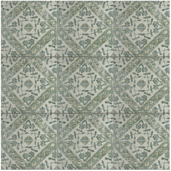Deals π Merola Tile Klinker Retro Blanco Bergenia Encaustic 12.75" X 12.75" Ceramic Floor And Wall Quarry Tile π - Image 5