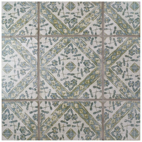 Deals π Merola Tile Klinker Retro Blanco Bergenia Encaustic 12.75" X 12.75" Ceramic Floor And Wall Quarry Tile π - Image 6
