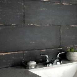 Flash Sale 💯 Merola Tile Retro Nero 8.25" X 23.5" Porcelain Floor And Wall Tile 😍