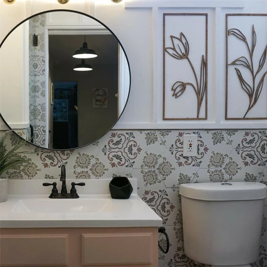 Best reviews of β Merola Tile Fantasy Hex Pink Encaustic 8.63" X 9.86" Porcelain Floor And Wall Tile β