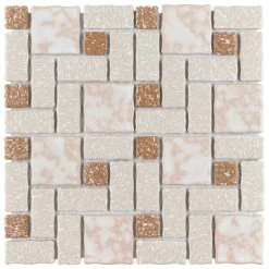 Discount 🎉 Merola Tile Academy Beige 11.75" X 11.75" Porcelain Mosaic Tile 😍
