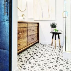 Outlet 🌟 Merola Tile Twenties Circle Encaustic 7.75" X 7.75" Ceramic Floor And Wall Tile 😉