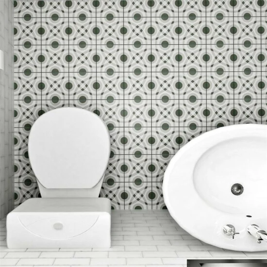 Outlet π Merola Tile Twenties Circle Encaustic 7.75" X 7.75" Ceramic Floor And Wall Tile π - Image 7