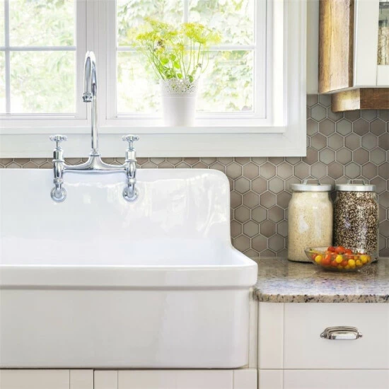 Coupon π€© Merola Tile Hudson 2" Due Hex Truffle 12.5" X 11.25" Porcelain Mosaic Tile π€©