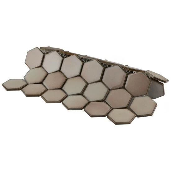 Coupon π€© Merola Tile Hudson 2" Due Hex Truffle 12.5" X 11.25" Porcelain Mosaic Tile π€© - Image 5