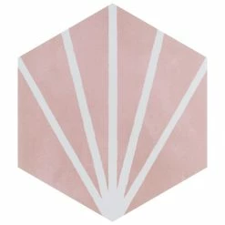 Best Sale 💯 Merola Tile Horizon Dusk Hex Rosa 7-3/4 X 9 Ceramic Floor And Wall Tile 🌟