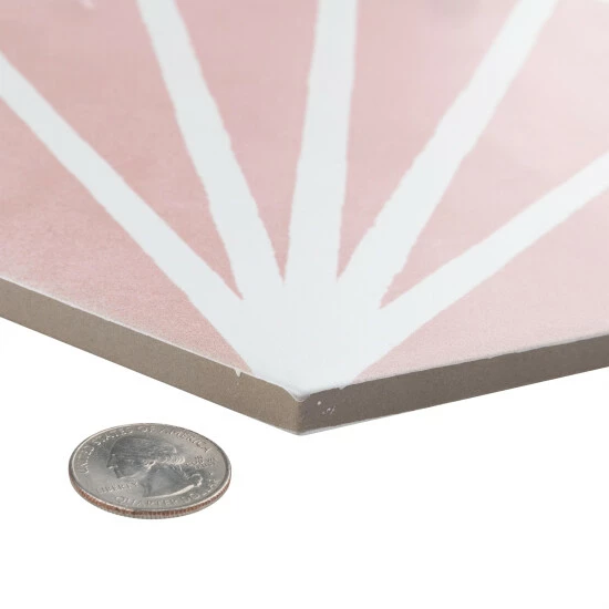 Best Sale π― Merola Tile Horizon Dusk Hex Rosa 7-3/4 X 9 Ceramic Floor And Wall Tile π - Image 2