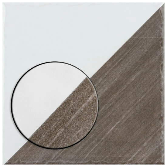 New β Merola Tile Triangle Rustique Glossy Brown 6" X 6" Ceramic Wall Tile π - Image 4