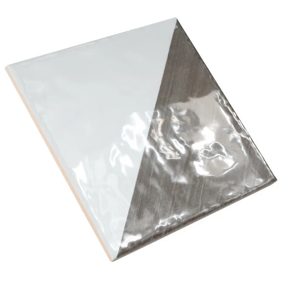 New β Merola Tile Triangle Rustique Glossy Brown 6" X 6" Ceramic Wall Tile π - Image 6