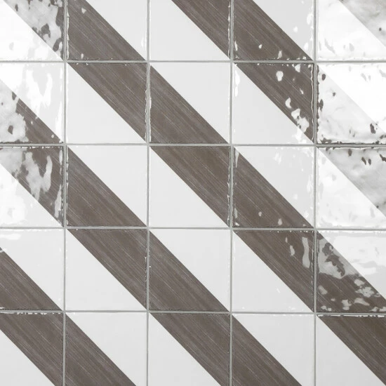 New β Merola Tile Triangle Rustique Glossy Brown 6" X 6" Ceramic Wall Tile π - Image 8