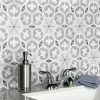 Deals ⭐ Merola Tile Mazzo Hex Deco Pinwheel 8.5" X 9.75" Porcelain Floor And Wall Tile ⌛