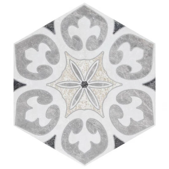 Deals β Merola Tile Mazzo Hex Deco Pinwheel 8.5" X 9.75" Porcelain Floor And Wall Tile β - Image 2