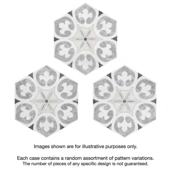 Deals β Merola Tile Mazzo Hex Deco Pinwheel 8.5" X 9.75" Porcelain Floor And Wall Tile β - Image 5