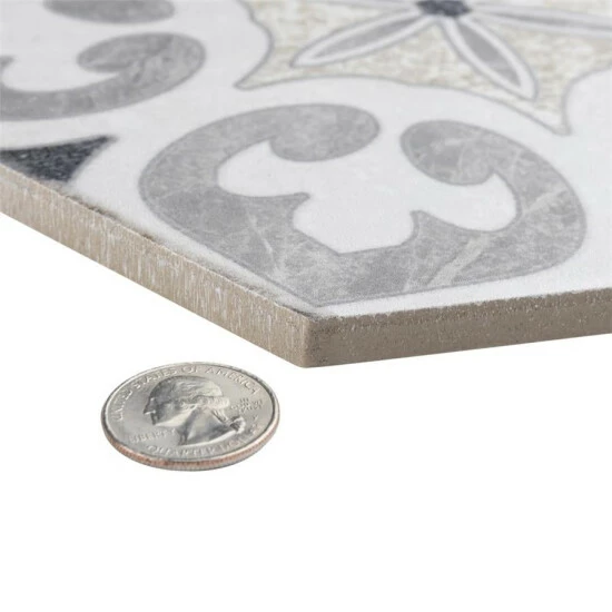 Deals β Merola Tile Mazzo Hex Deco Pinwheel 8.5" X 9.75" Porcelain Floor And Wall Tile β - Image 6