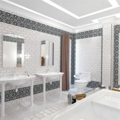 Budget 💯 Merola Tile Cemento Braga Luna Encaustic 7.86" X 7.86" Cement Handmade Floor And Wall Tile ✔️