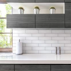 Buy π Merola Tile Castillo Matte White 3" X 12" Ceramic Wall Tile - Sample (3" X 12") π