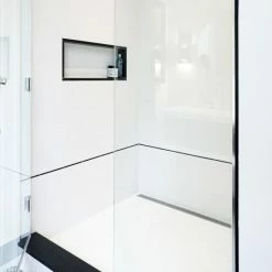 Promo 🔔 Merola Tile Nero .36" X 7.86" Ceramic Listelo Liner Wall Trim Tile - (1 Tile) ⌛