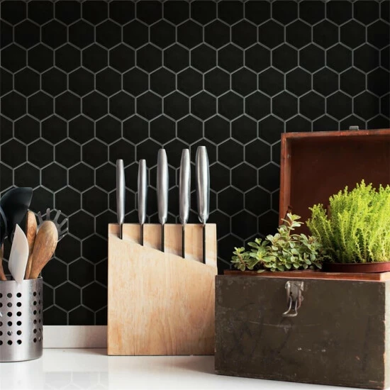 Hot Sale β Merola Tile Metro Hex 2" Matte Black 11.13" X 12.63" Porcelain Mosaic Tile π