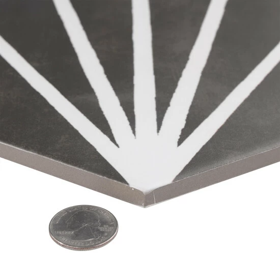 Deals π Merola Tile Horizon Dusk Hex Nero 7-3/4 X 9 Ceramic Floor And Wall Tile π - Image 2