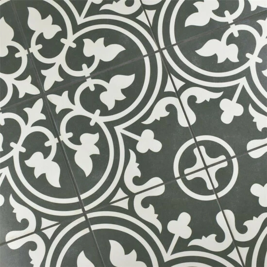 Best Sale π― Merola Tile Arte Black Encaustic 9.75" X 9.75" Porcelain Floor And Wall Tile π - Image 6