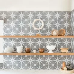 Budget 🛒 Merola Tile Llama Stella Loire Verso Silver Smoke 9-3/4" X 9-3/4" Porcelain Floor And Wall Tile - Case (16 Tiles) 👍