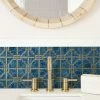 Brand new 🔔 Merola Tile Moonbeam Pacific Blue 11.75" X 11.75" Porcelain Mosaic Tile ✨