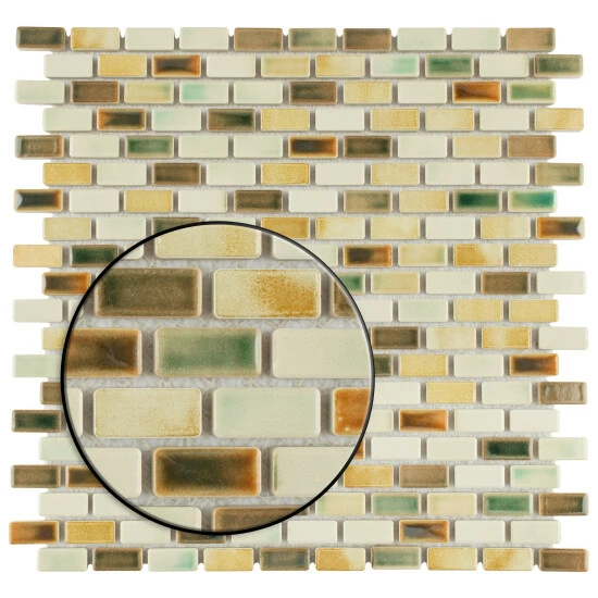 Discount π Merola Tile Rustica Subway Springfield 11.75" X 11.75" Porcelain Mosaic Tile π― - Image 2