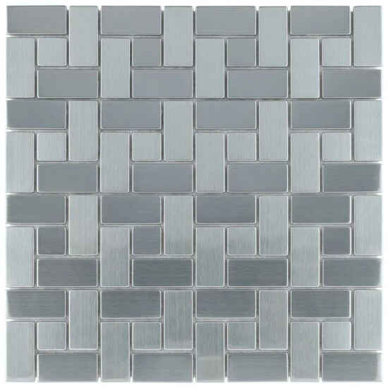 Promo π Merola Tile Meta Spiral 11.75" X 11.75" Stainless Steel Metal Over Ceramic Mosaic Tile π₯ - Image 2
