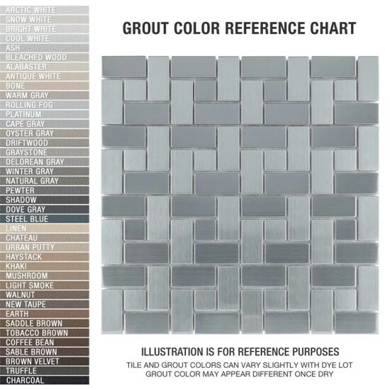 Promo π Merola Tile Meta Spiral 11.75" X 11.75" Stainless Steel Metal Over Ceramic Mosaic Tile π₯ - Image 4