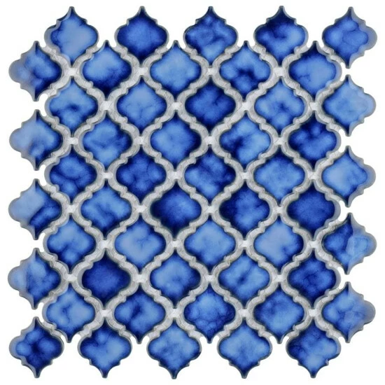 Budget π₯° Merola Tile Hudson Tangier Sapphire 12.38" X 12.5" Porcelain Mosaic Tile π― - Image 2