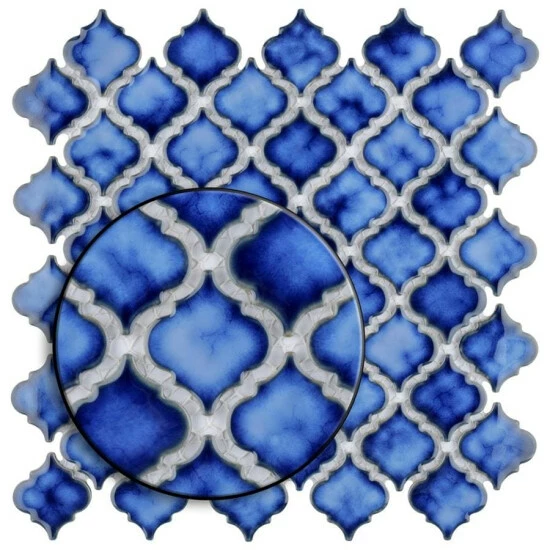 Budget π₯° Merola Tile Hudson Tangier Sapphire 12.38" X 12.5" Porcelain Mosaic Tile π― - Image 3