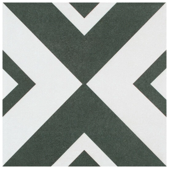 Best Pirce π Merola Tile Twenties Vertex Encaustic 7.75" X 7.75" Ceramic Floor And Wall Tile π - Image 2
