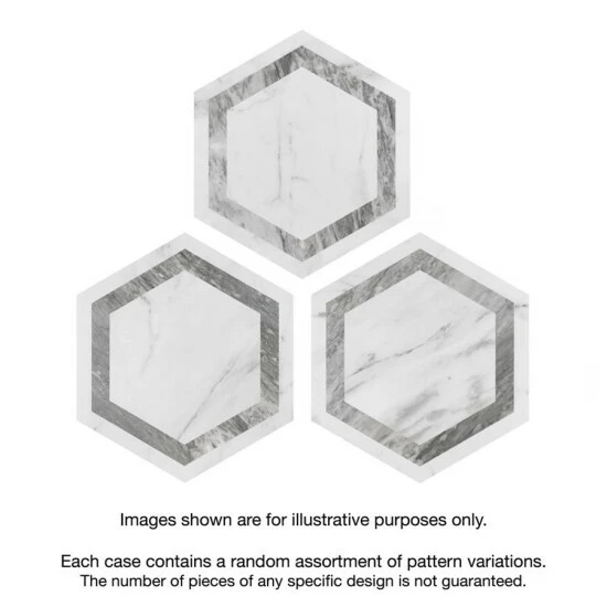 Hot Sale β Merola Tile BioTech Venato Hex Deco Grey 11" X 13" Porcelain Floor And Wall Tile π - Image 4