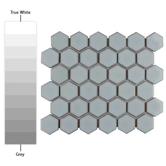 Budget π Merola Tile Hudson Due Hex 2" Silk White 12.5" X 11.25" Porcelain Mosaic Tile π - Image 4
