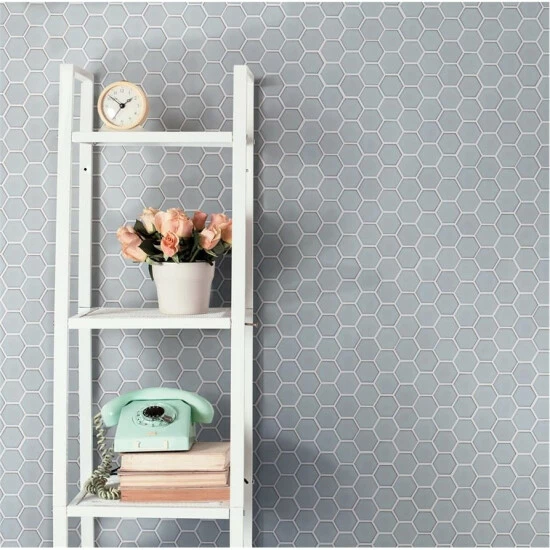 Budget π Merola Tile Hudson Due Hex 2" Silk White 12.5" X 11.25" Porcelain Mosaic Tile π - Image 8