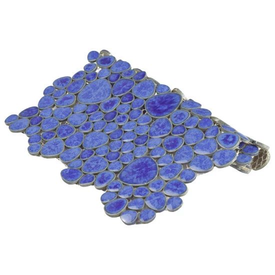 Brand new β¨ Merola Tile Pebble Blue Cloud 11" X 11" Porcelain Mosaic Tile π - Image 7